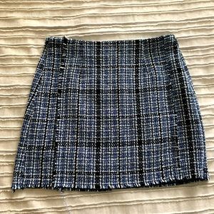Tweed blue and black skirt